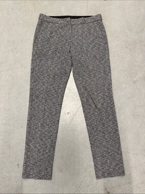 Theory Black and White Patterned Slim Pants